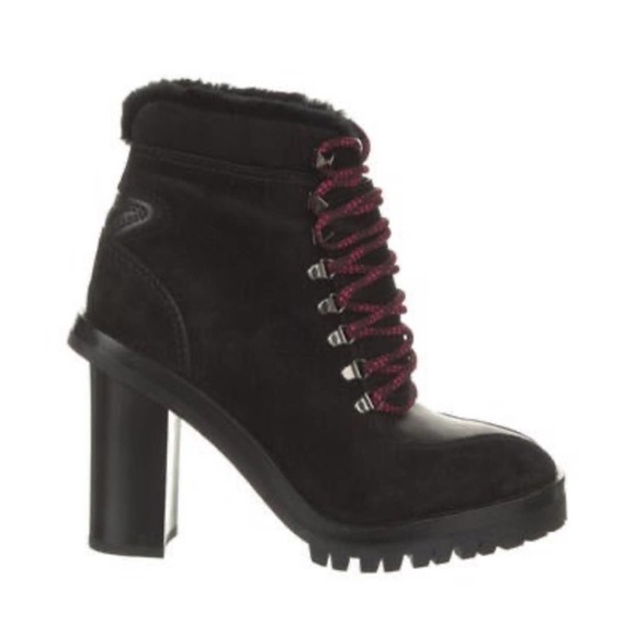 Valentino Garavani Shoes - NEW VALENTINO Shearling Lined Chunky Block Heel Bootie